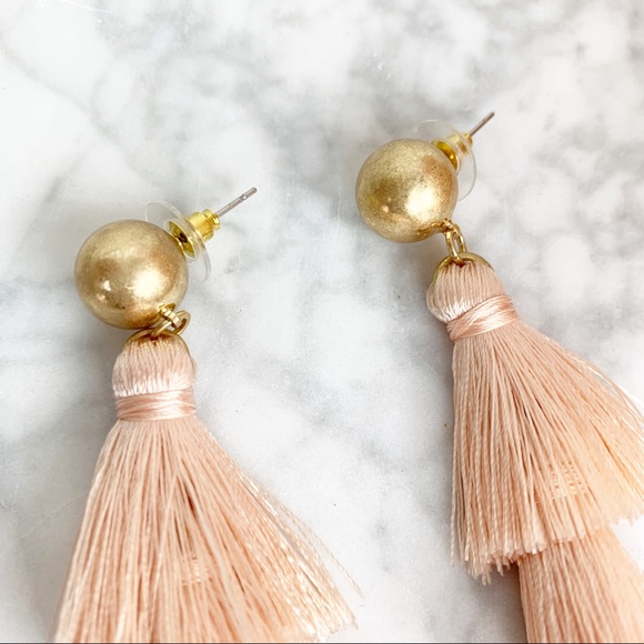 Tiered Tassel Earrings Pink - Picture 3 of 8